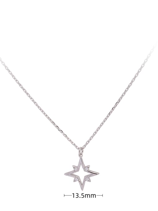 platinum 40+ 5cm 925 Sterling Silver Star Minimalist Necklace