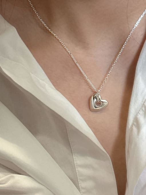 ARTTI 925 Sterling Silver Heart Dainty Necklace 1