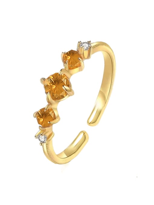 YUANFAN 925 Sterling Silver Cubic Zirconia Geometric Dainty Band Ring 0