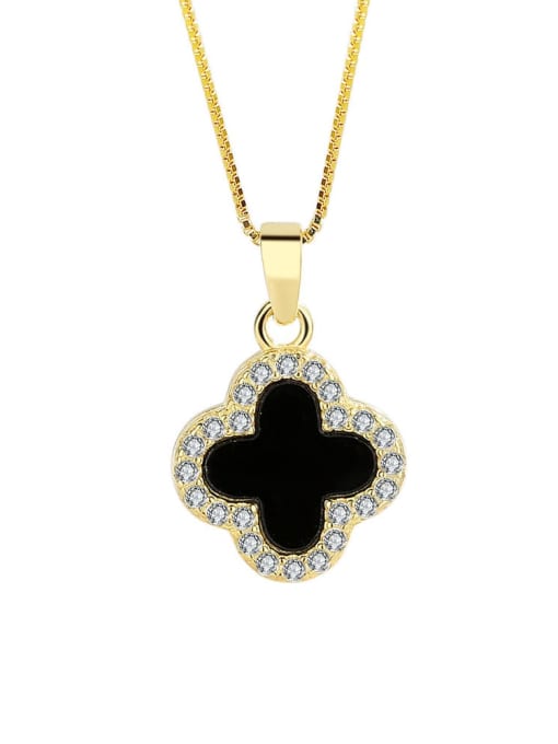 PNJ-Silver 925 Sterling Silver Shell Clover Minimalist Necklace 0