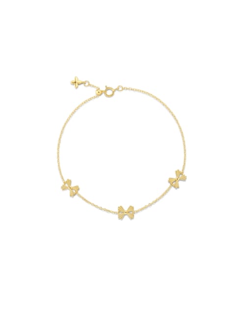 golden 925 Sterling Silver Butterfly Minimalist Bracelet