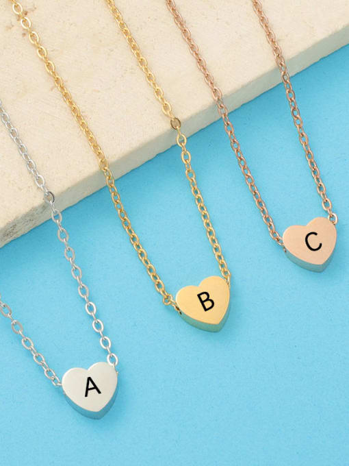 MEN PO Stainless steel Heart Minimalist Necklace