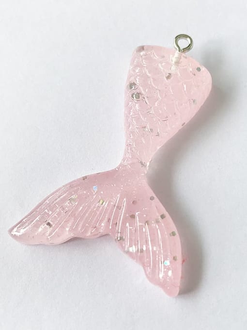 light pink Multicolor Resin Fish Charm Height : 3.2cm , Width: 4.1cm
