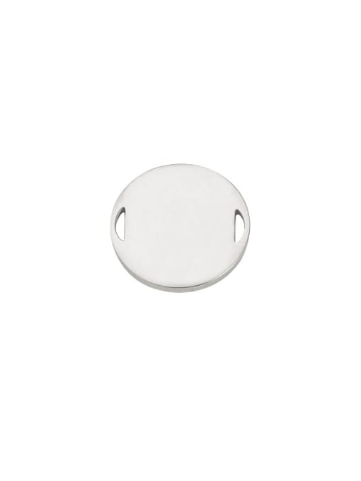 MEN PO Stainless steel round disc two-hole  pendant 2
