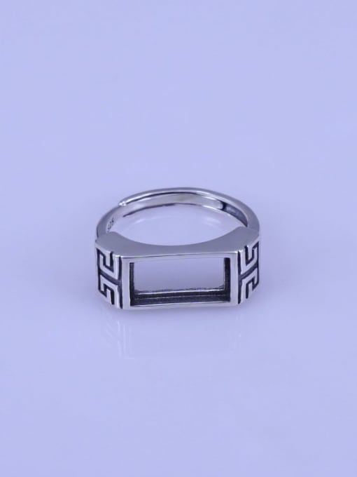 Supply 925 Sterling Silver Rectangle Ring Setting Stone size: 6*12mm 0