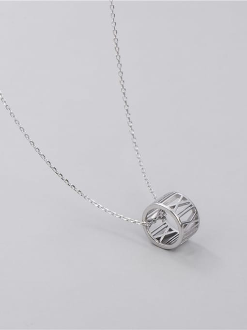 ARTTI 925 Sterling Silver Hollow Round Minimalist Necklace 3