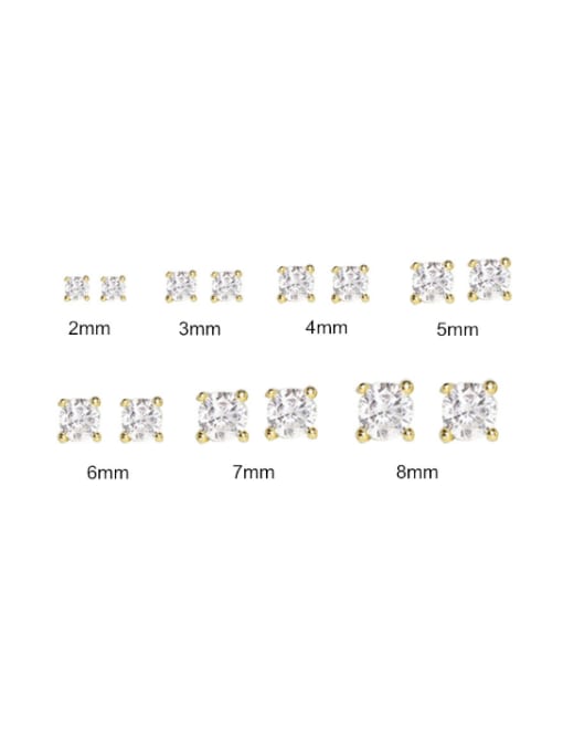 YUANFAN 925 Sterling Silver Cubic Zirconia Flower Dainty Stud Earring 0