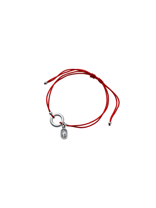 FAN 925 Sterling Silver Weave Minimalist Adjustable Bracelet 0