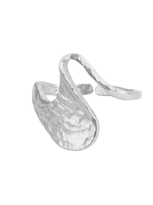 PNJ-Silver 925 Sterling Silver Irregular Minimalist Band Ring 3