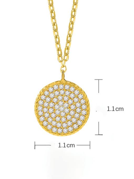 A&T Jewelry 925 Sterling Silver Cubic Zirconia Geometric Minimalist Necklace 3