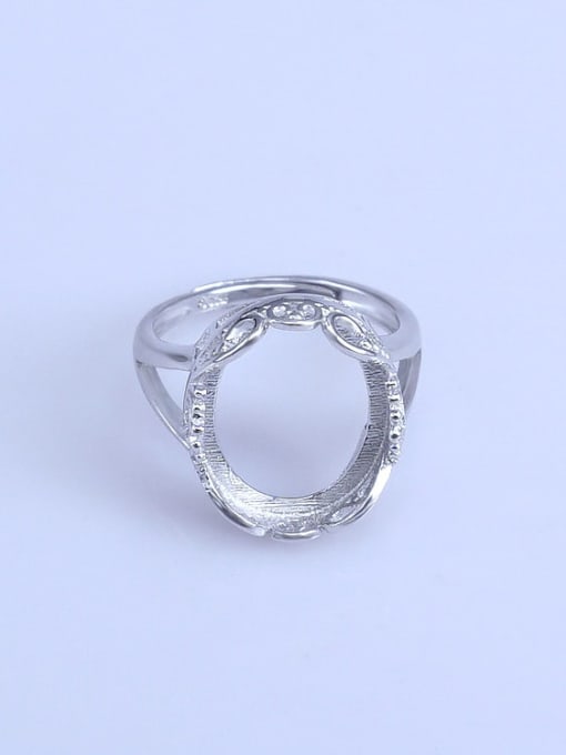 Supply 925 Sterling Silver 18K White Gold Plated Oval Ring Setting Stone size: 12*15 13*16MM 0