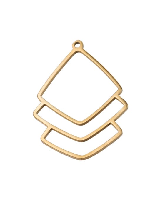 golden Stainless steel square simple temperament earring pendant accessories
