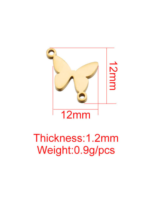 MEN PO Stainless Steel Plane Cut Double Hole Butterfly Bracelet Necklace Pendant 2