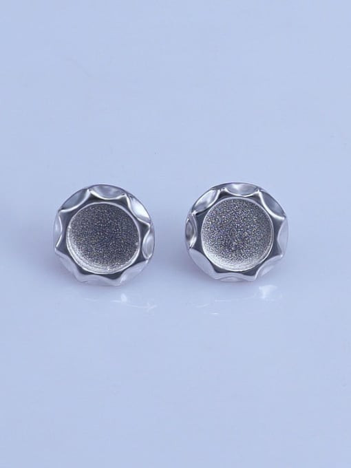 Supply 925 Sterling Silver Stud Flat Back Earring setting stone size : 8mm * 8mm 1