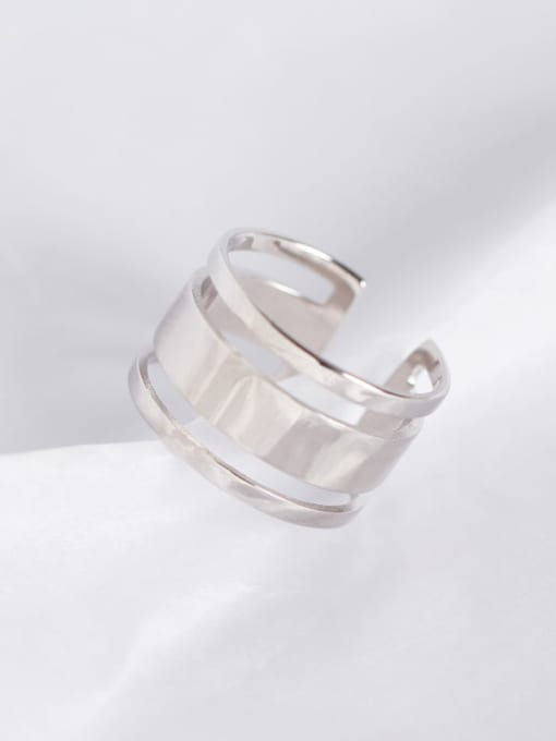ACEE 925 Sterling Silver Geometric Minimalist Stackable Ring 1