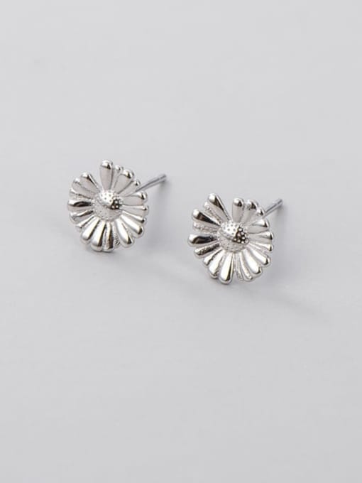 Daisy Earrings 925 Sterling Silver Flower Minimalist Stud Earring