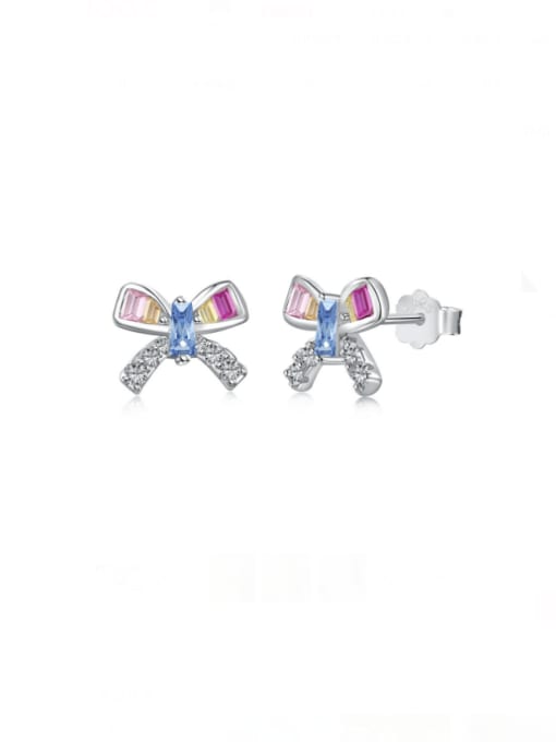 STL-Silver Jewelry 925 Sterling Silver Cubic Zirconia Butterfly Dainty Stud Earring 0