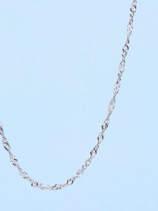 1.0mm# water wave chain #40cm 925 Sterling Silver Chains