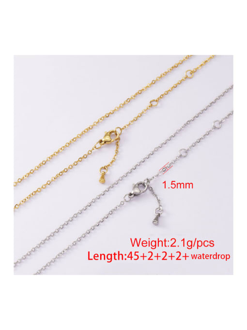 MEN PO Stainless steel o word chain  tail chain Minimalist Link Necklace 1