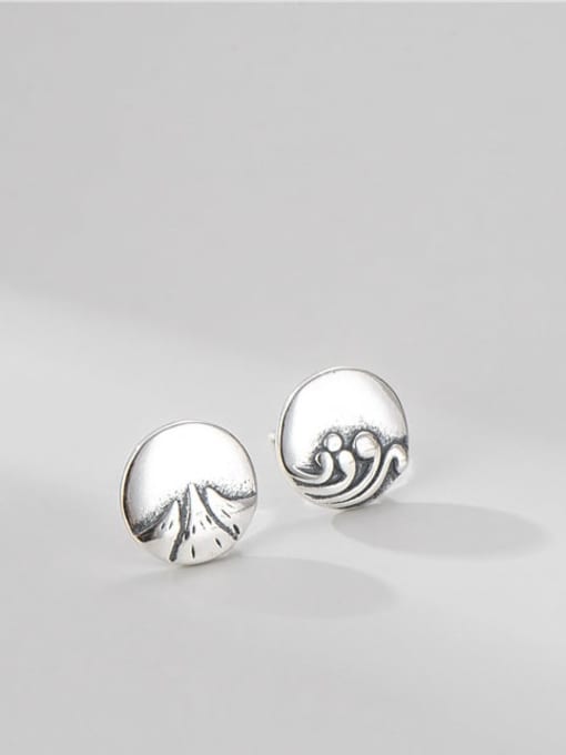ARTTI 925 Sterling Silver Mushroom Minimalist Stud Earring
