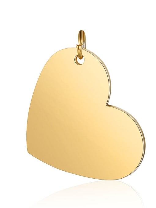 XT619 2 Stainless steel Heart Charm Height : 20mm , Width: 26mm