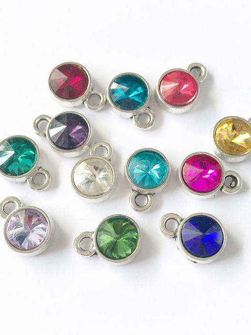 FTime Alloy Multicolor Rhinestone Ball Charm Height : 10.2mm , Width: 14.1mm 0