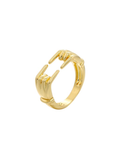 KOKO Brass finger shape Trend Band Ring 0