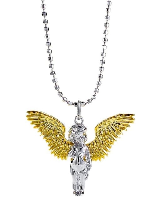 M&J 925 Sterling Silver Angel Vintage Necklace 3