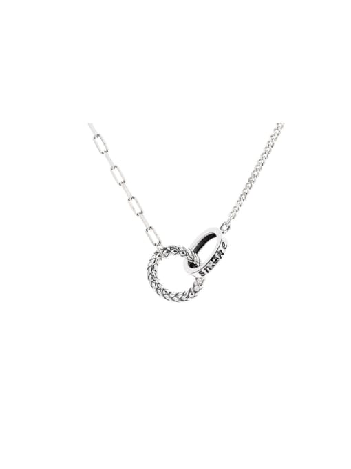 TAIS 925 Sterling Silver Geometric Vintage Necklace