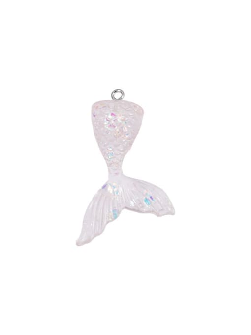 Color 15 Stainless steel Resin Cute Wind  Fish Tail Pendant