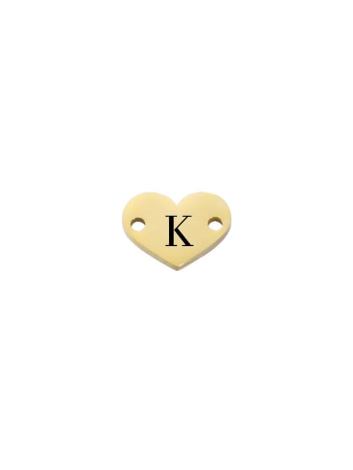 K Stainless Steel Laser Lettering  Heart  Diy Jewelry Accessories