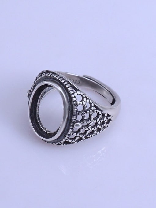 Supply 925 Sterling Silver Oval Ring Setting Stone size: 10*14mm 1