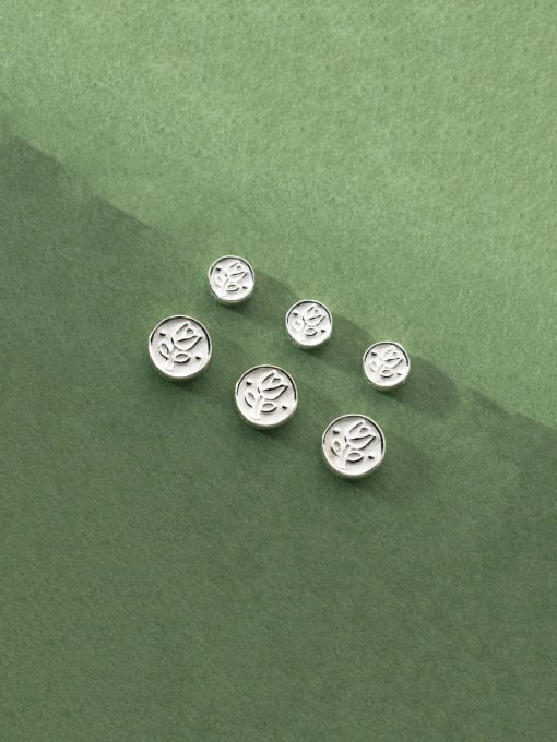 FAN 925 Sterling Silver Geometric Trend Beads 0