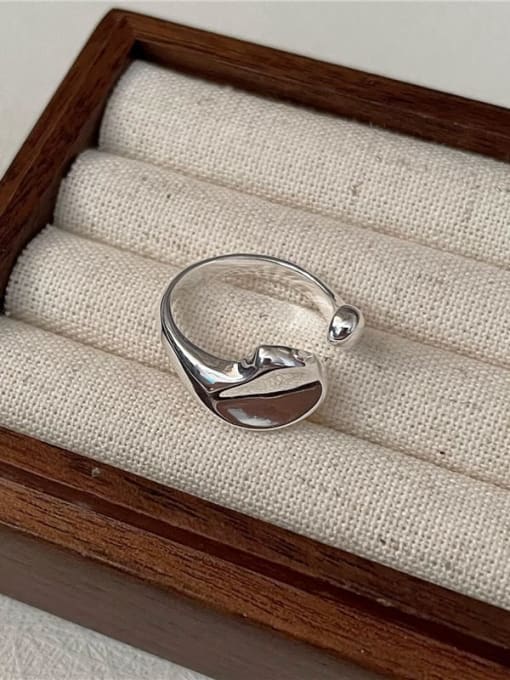 Concave ring 925 Sterling Silver Heart Minimalist Band Ring