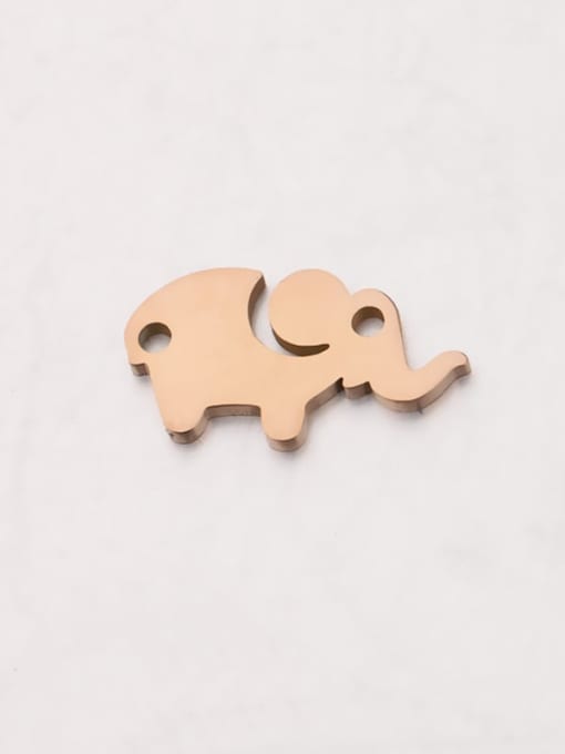 rose gold Stainless steel Elephant Minimalist Pendant