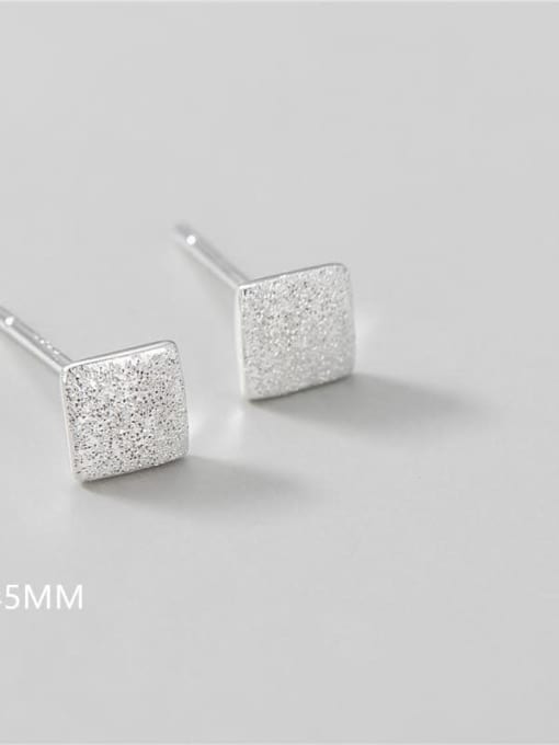 Square 5mm 925 Sterling Silver Geometric Minimalist Stud Earring