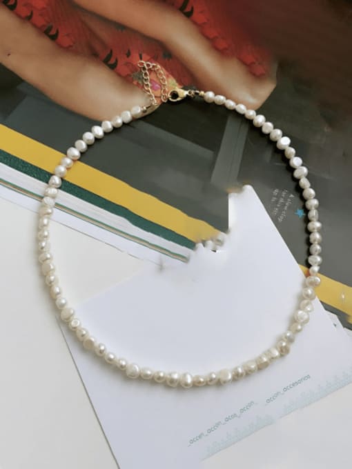 B Freshwater Pearl Multi Color Geometric Bohemia Handmade Beading Necklace