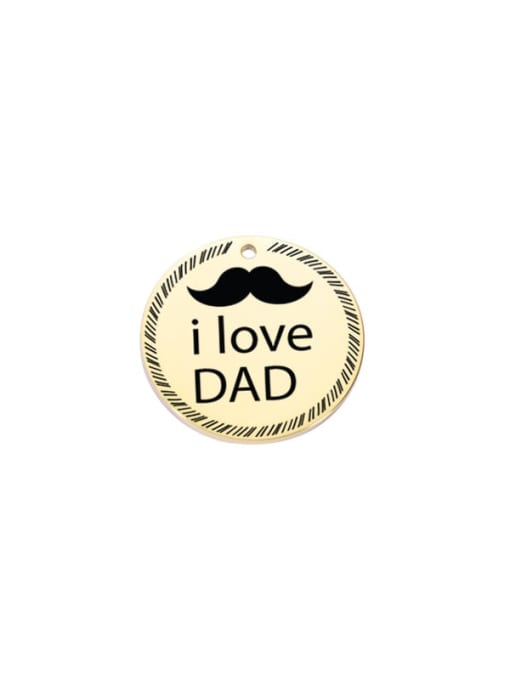 golden Stainless steel personality simple father's day gift pendant