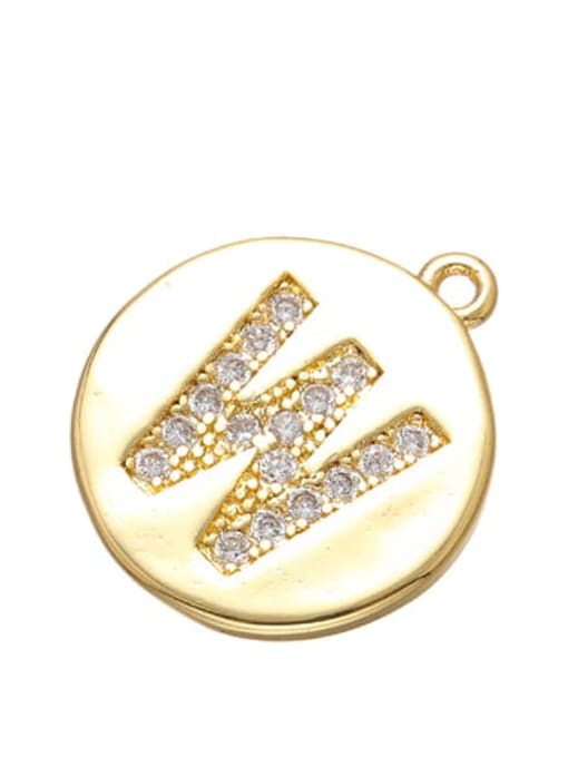 KOKO Brass Cubic Zirconia Gold Plated Letter Pendant 1