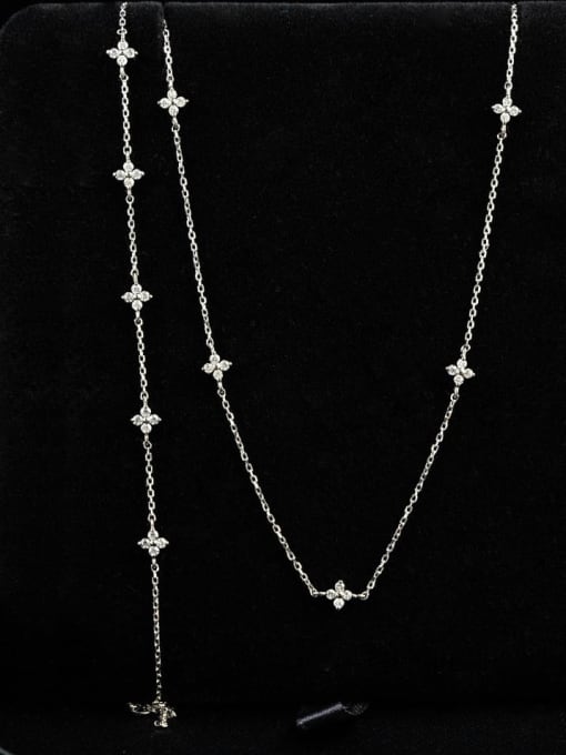 ZEMI 925 Sterling Silver Cubic Zirconia Star Dainty Necklace 3