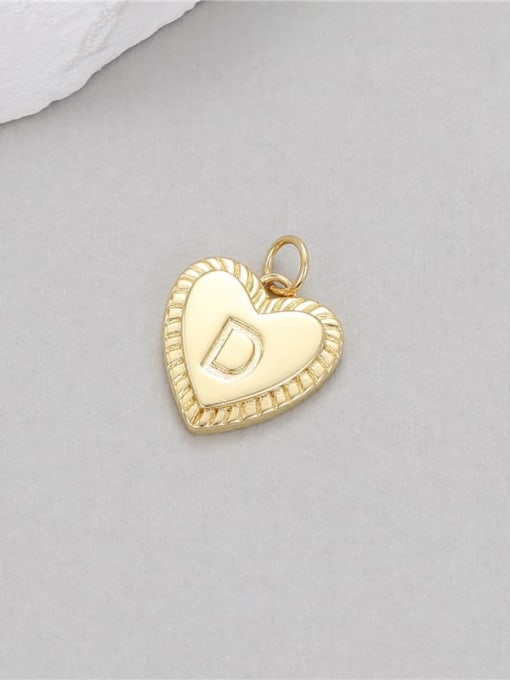 H 10515 Brass Minimalist Heart DIY Pendant