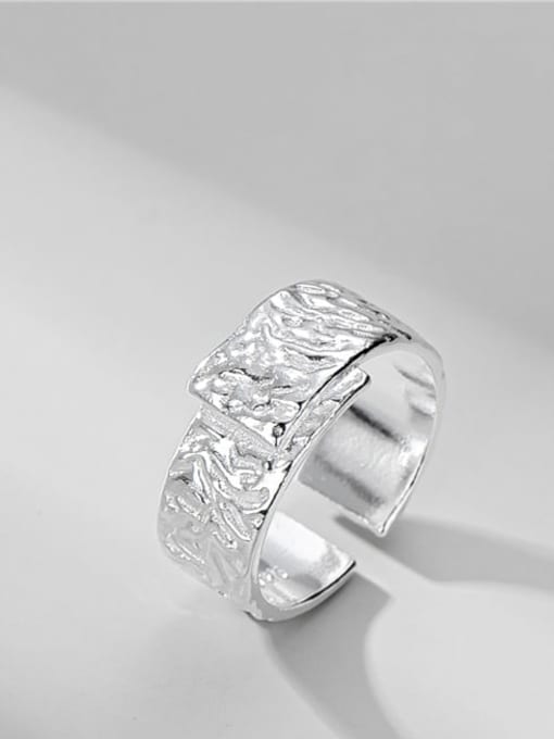 Texture ring 925 Sterling Silver Irregular Vintage Band Ring