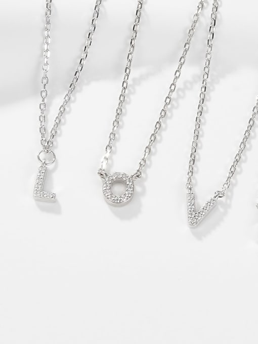 YUANFAN 925 Sterling Silver Letter Initials Necklace