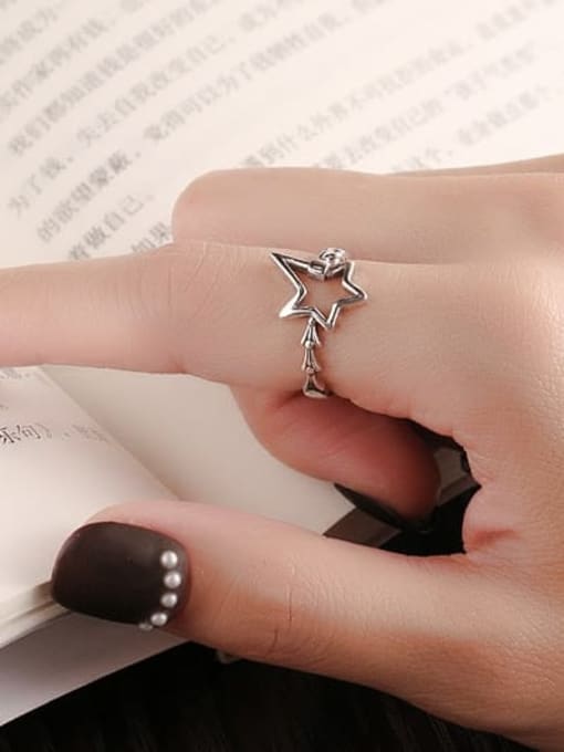 TAIS 925 Sterling Silver  Vintage five-pointed star  Ring 2