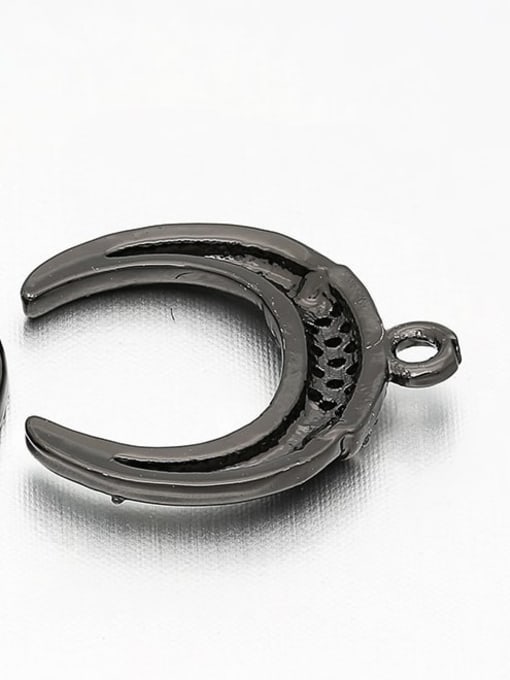 Gun black Brass Petite Microset Pendant