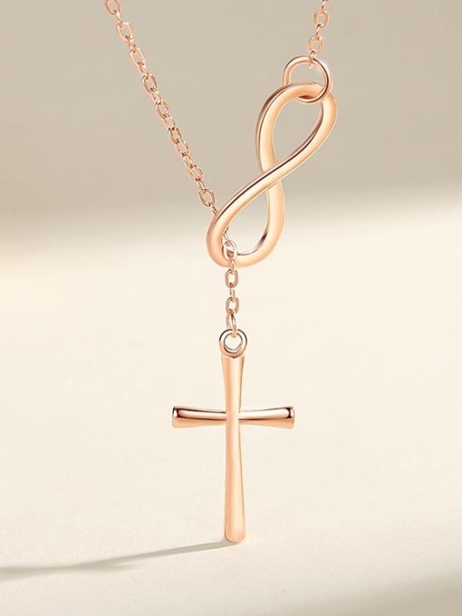 DY722,Rose Gold color 925 Sterling Silver Regligious Necklace