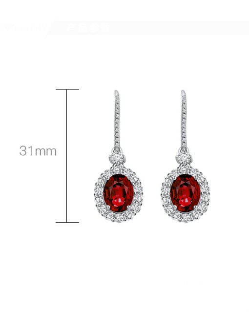 A&T Jewelry 925 Sterling Silver High Carbon Diamond Geometric Luxury Cluster Earring 3