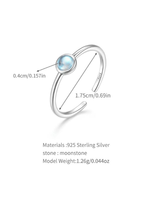 Platinum 4 925 Sterling Silver Cubic Zirconia Geometric Minimalist Band Ring