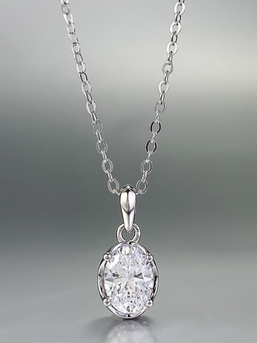 M&J 925 Sterling Silver Cubic Zirconia Geometric Luxury Necklace