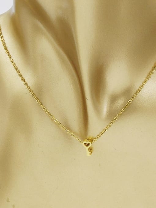 golden Stainless steel Gold Key Minimalist Necklace